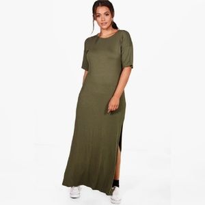 Fro Sleeve Side Split Maxi Dress